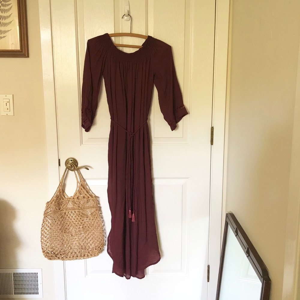 Off the should midi dress